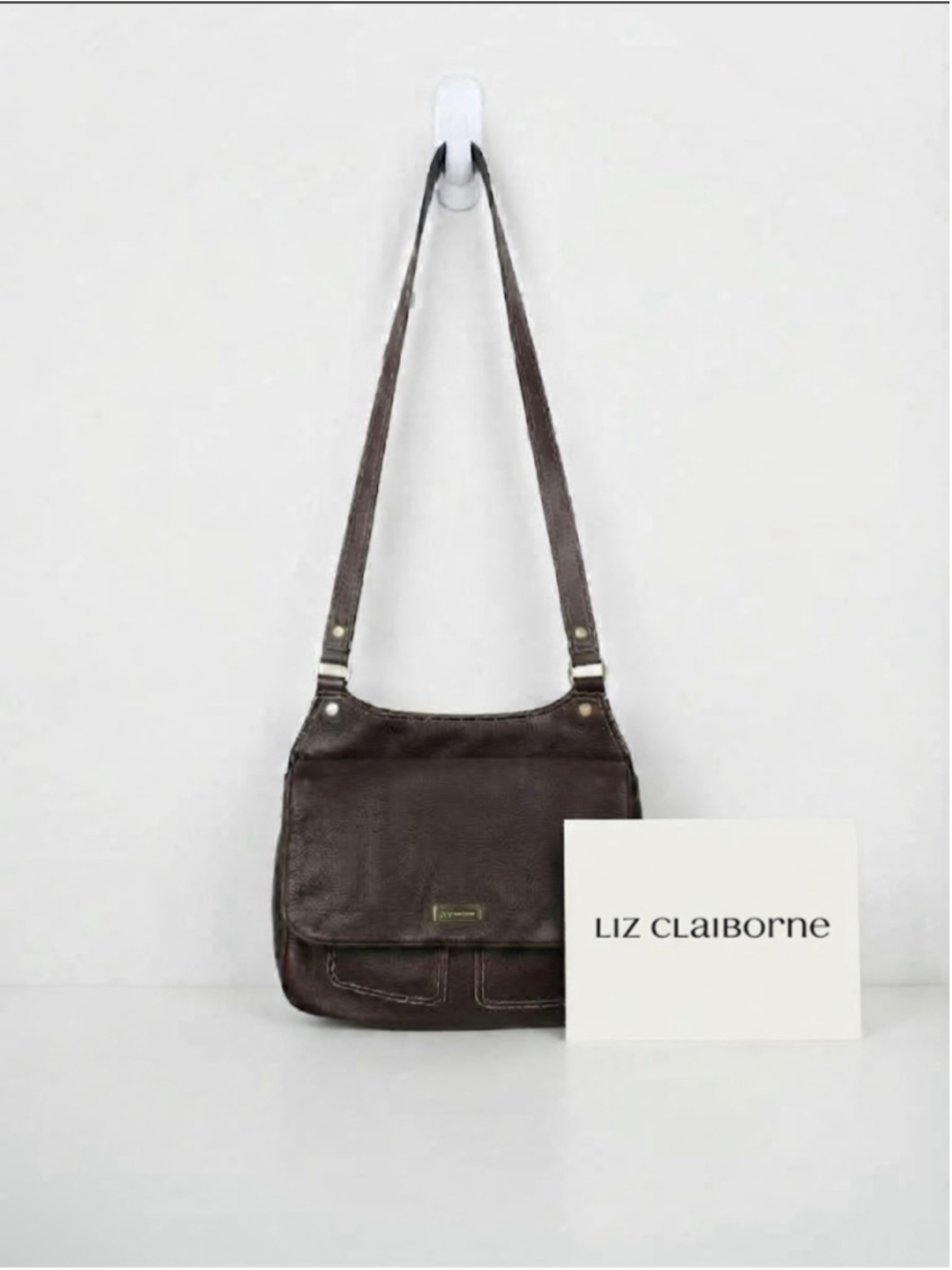 Liz Claiborne Leather Brown Crossbody Bag